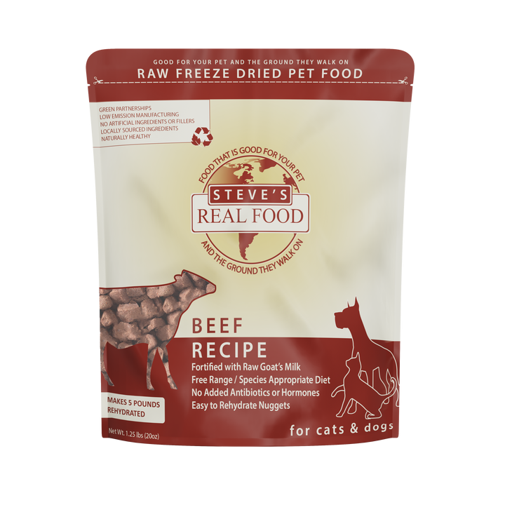 Freeze Dried Raw Pet Food: Beef Nuggets