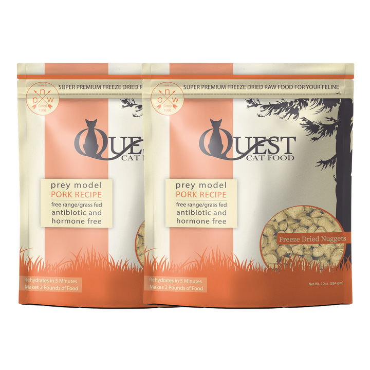 Pork Freeze-Dried Raw Cat Food (2 Pack) Bundle